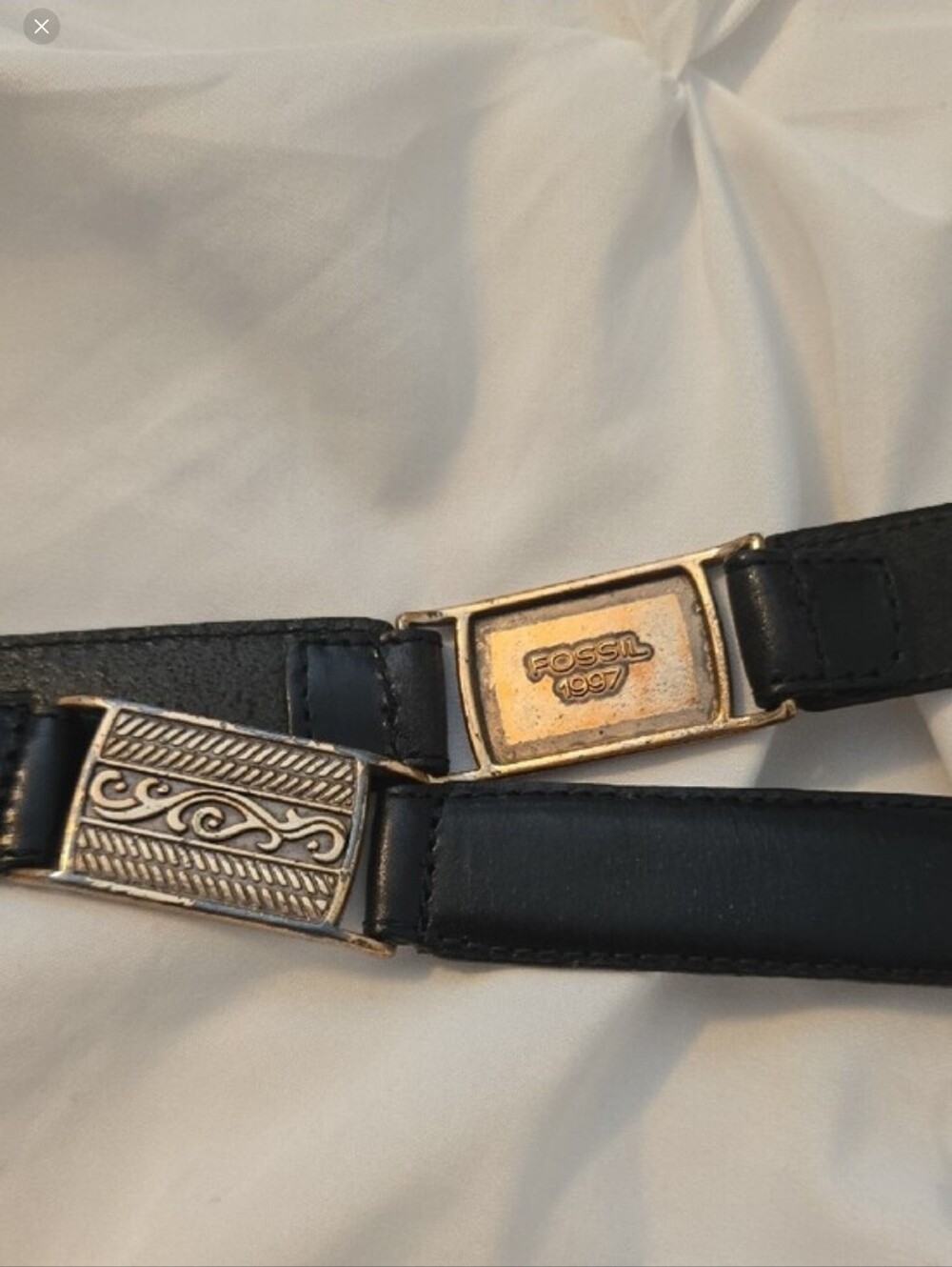 Fossil Leather Belt Vintage 1997 - Picture 4 of 16
